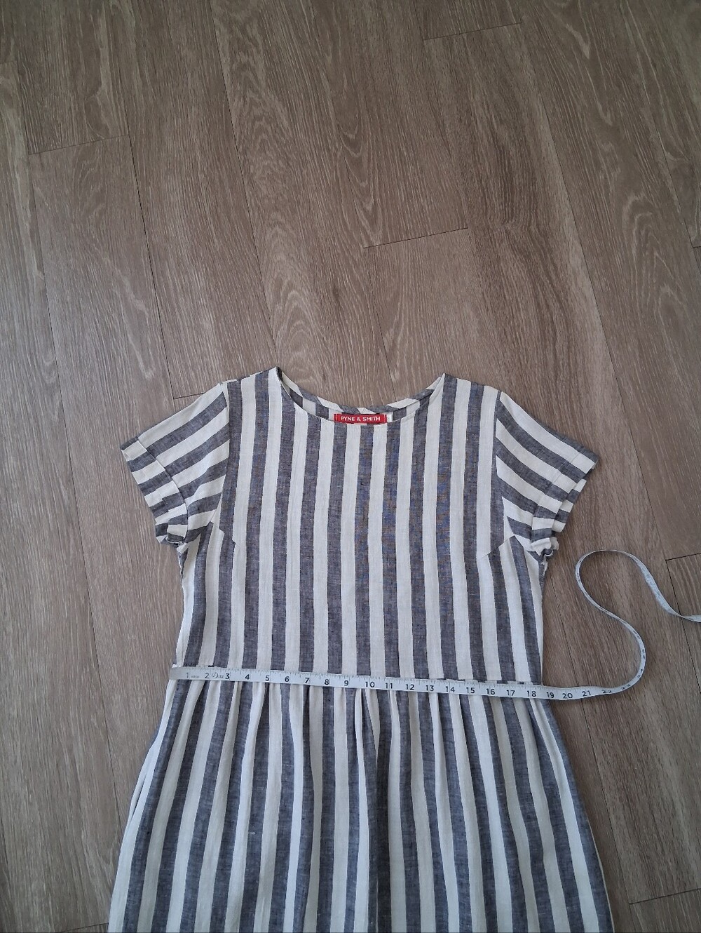 Pyne & Smith Linen Day Dress In Stripe - Picture 14 of 16